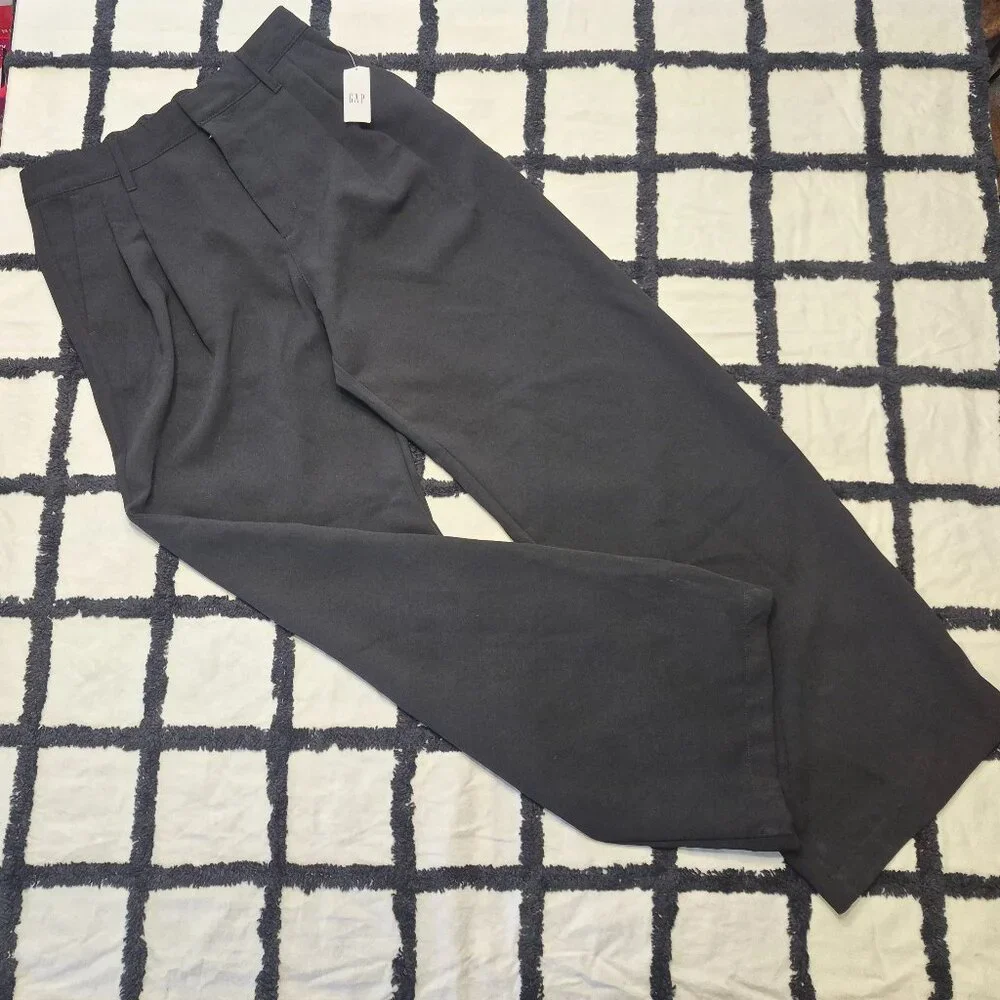 NEW GAP Factory sz 4 Black Easy Crepe Trousers Wide Leg Pants - Picture 5 of 9